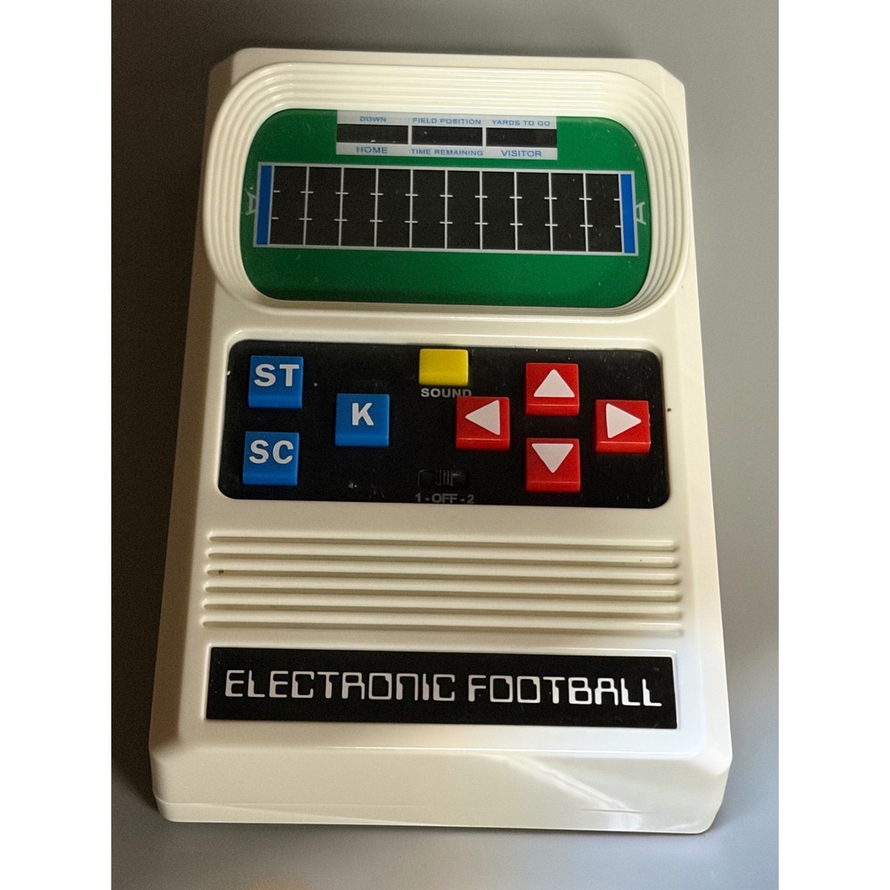 Mattel Basic Fun Electronic Football Handheld Vintage Style LED Game Retro Sport